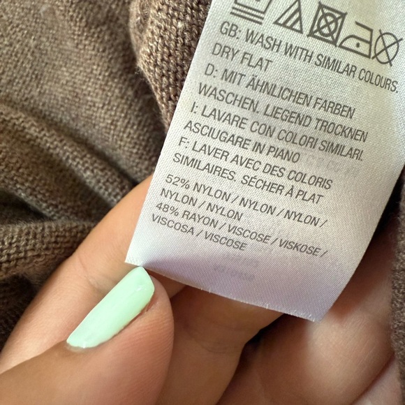 H by Halston Long Tan Cardigan Sweater - Picture 3 of 6